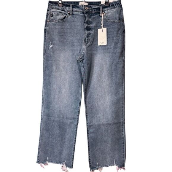 KanCan Light Wash High Rise Slim Wide Leg Jeans Size 13/30 NWT - Picture 9 of 13